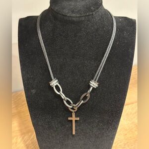 Black Cross Pendant Necklace - Fashion Women Jewelry
16-18”